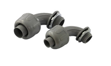 comprar Cor apertada líquida rosqueada do cinza do conector do ângulo dos encaixes plásticos da canalização online manufacture